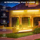 Axyaa RGB LED Wall Washer Lights 4PCS 100W for Outdoor Events, Stage Lighting