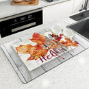 Axyaa Watercolor Kitchen Antiskid Drying Mat - Quick Dry Drain Pad