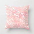 Pink Glitter Letter Flower Geometric Cushion Cover by Axyaa