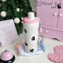 Axyaa Kawaii Cat Bow Stainless Steel Water Bottle 500ml