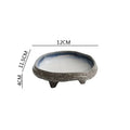Axyaa Irregular Ceramic Dinner Plate High Foot Sushi Dessert Snack Specialty Tableware