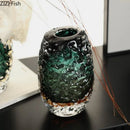 Axyaa Glass Vase Decorative Desktop Art Flower Hydroponic Crafts Ornament