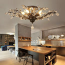 Axyaa Crystal Industrial Chandelier for Living Dining Bedroom