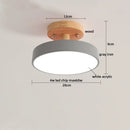 Axyaa LED Wood Acrylic Ceiling Light Fixture Wedge Nordic Living Room Lamp