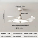 Axyaa Minimalist Ceiling Fan Pendant Light for Dining Room and Living Room