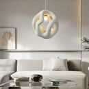 Axyaa Resin Pendant Lamp: Wabi-Sabi Design, LED Indoor Hanging Light for Home Decor.