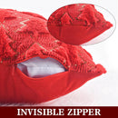 Axyaa Christmas Decor Throw Pillow Covers - Soft & Fluffy Xmas Series Cushion Pillowcase