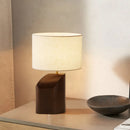Axyaa Retro Bamboo Table Lamp Solid Wood Design LED Light for Home Decor