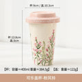 Axyaa Spring Ceramic Coffee Cup with Lid Large Capacity Water Cups Office Mug