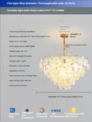 Axyaa French Flower Chandelier Bedroom Dining Room Crystal Lamp