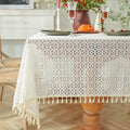 Modern Beige Lace Tablecloth by Axyaa for Stylish Living Room Décor