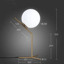 Axyaa Glass Ball Desk Lamp, Minimalist Design, E27 Bulb, Fashionable Home Decor