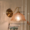 Axyaa Pink Glass LED Wall Light Fixture for Home Decor & Bedroom Sconce Lamp