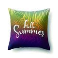 Axyaa Summer Coconut Tree Beach Sun Scene Pillow Cover 45x45cm