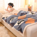 Axyaa Cartoon Pattern Velvet Blanket: Soft Comfort for Winter, Single Double Size