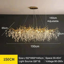 Axyaa Crystal Branch Chandelier Ceiling Pendant for Living Dining Bedroom Lighting