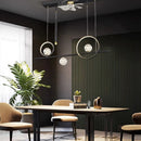 Axyaa Modern Ceiling Fan Chandeliers Pendant Lights with LED for Living Room and Dining Room