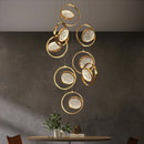 Axyaa Modern LED Loft Chandelier - Designer Villa Hall Lamp