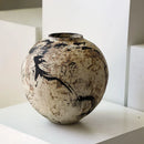Axyaa Handcrafted Ceramic Vase: Wabi-Sabi Modern Art Sculpture for Flower Arrangement