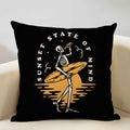 Axyaa Skull Head Pillow Cover Black Cartoon Design 45x45cm