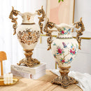 Axyaa Chinese Ceramic Craft Vase: Home Art Flower Arrangement Decoration