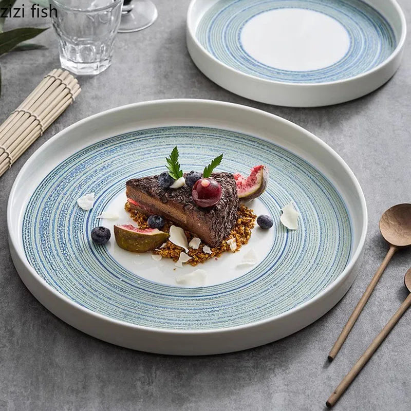 Axya Ceramic Straight Edge Plate Set for Molecular Cuisine and Specialty Dining