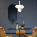 Axyaa Nordic Glass Pendant Light - Modern Gold Black Hanging Lamp for Home Interiors