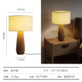 Axyaa Zen Art Solid Wood Table Lamp LED E27 for Study Tea Room Bedroom