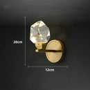 Axyaa Crystal LED Wall Sconce - Copper Indoor Lighting Fixture