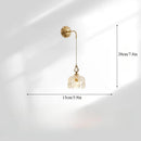 Axyaa French Cream Copper Wall Light with Glass Shade for Indoor Décor