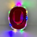Axyaa Christmas Red Cowboy Hat with LED Lights