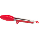 Axyaa 10 Silicone Non-Slip Cooking Clip Stainless Steel Kitchen Tongs BBQ Salad Tools