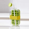 Axyaa 2-in-1 Straw Water Bottle Ice Cube Tray Silicone Pressing Mould Juice Cup