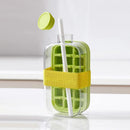 Axyaa 2-in-1 Straw Water Bottle Ice Cube Tray Silicone Pressing Mould Juice Cup