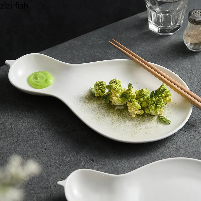 Axya Irregular Ceramic Dinner Plate Set Creative Design Specialty Tableware