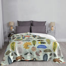 Axyaa Aqua Isopod Pattern Throw Blanket - Soft Custom Beds Blanket