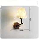Axyaa Silver Metal Sconce with White Cloth Lampshade LED Light