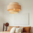 Axyaa Rattan Woven Pendant Light - Stylish Chandelier for Home, Kitchen, Restaurant