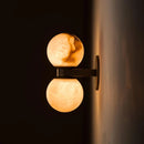 Axyaa Alabaster LED Wall Lamp, Hand-Forged Sconce Light for Home Decor