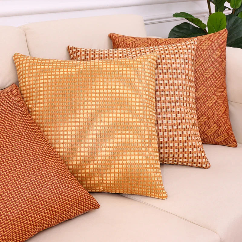 Axyaa Premium Woven Design Pillow Cover - Super Soft Accent Cushion Case