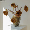 Axyaa Transparent Glass Vase Modern Desk Decoration For Flowers Arrangement