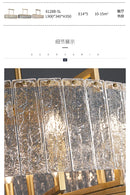 Axyaa Water Ripple Glass Chandelier: Luxury LED Lighting for Home Decor