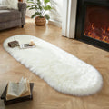 Axyaa Faux Wool Plush Shaggy Area Rug Living Room Kids Bedroom Floor Mat