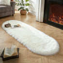 Axyaa Faux Wool Plush Shaggy Area Rug Living Room Kids Bedroom Floor Mat