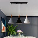 Axyaa 3-Head Wood Aluminum Pendant Chandelier for Modern Living Room Lighting