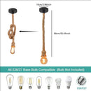 Axyaa Retro Tropical Hemp Rope E27 Pendant Light for Home and Hospitality Lighting