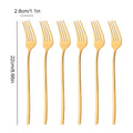 Axyaa 6Pcs Dinner Fork Set Stainless Steel Silverware Cutlery Mirror Flatware