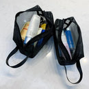Axyaa Clear Black Cosmetic Bag Organizer for Travel Toiletries & Makeup Storage