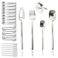Axyaa 8-Piece Black Stainless Steel Dinnerware Set Kitchen Flatware Cutlery Party Bar Set.
