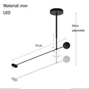 Axyaa Adjustable Swing Arm LED Wall Lamp for Modern Living Room Lighting